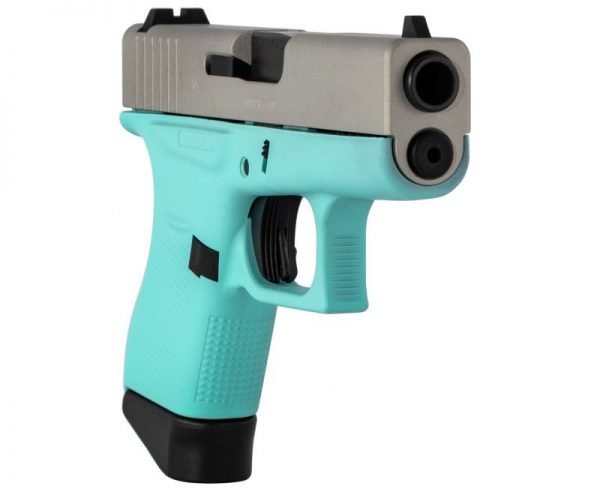 Glock G43 Subcompact Robin's Egg Blue 9mm 3.39" Barrel 6-Rounds Fixed Sights - Image 2