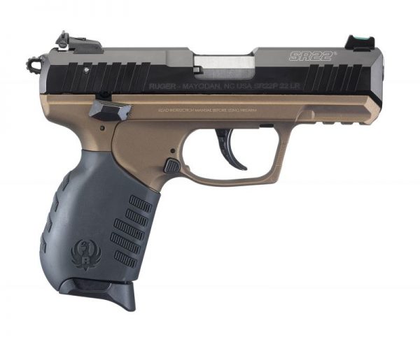 Ruger SR22 Burnt Bronze .22 LR 3.5" Barrel 10-Rounds 3-Dot Sights