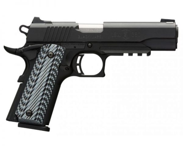 Browning 1911-380 Black Label Pro Matte Black .380 ACP 5.375-Inch Rail & Night Sights