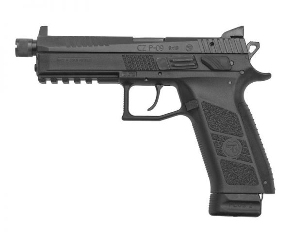 CZ P-09 9mm 5.1-inch 21rd Supressor Ready Black