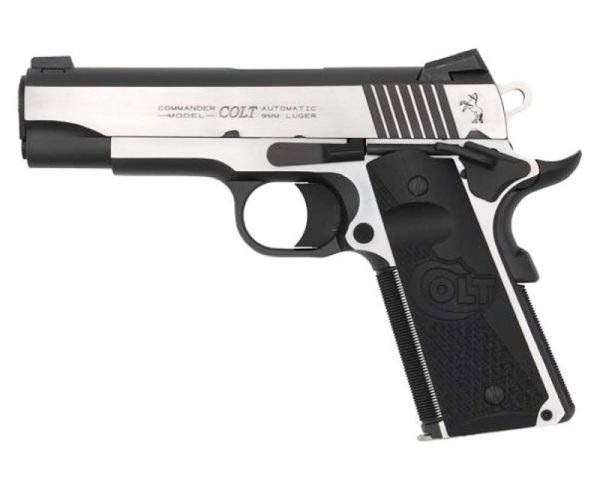 Colt Firearms Combat Elite 1911 Commander Stainless / Black 9mm 4.25-inch 9Rds