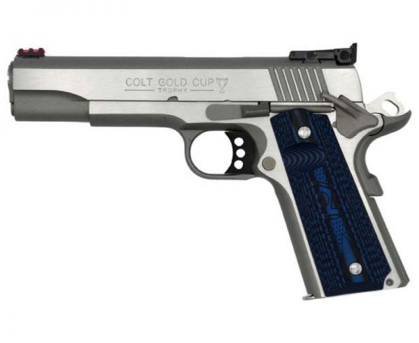 Colt Firearms Gold Cup Lite 1911 Stainless .45 ACP 5-inch 8Rds Adjustable Sights