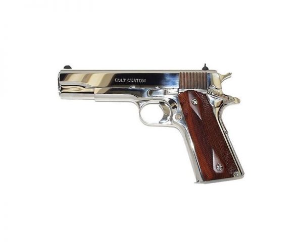 Colt Firearms Government Bright Stainless / Rosewood .45 ACP 5-inch 7Rds