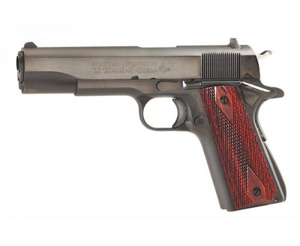 Colt Firearms Series 70 Government Blued Finish .45ACP 5-inch 7Rd Rosewood Grips