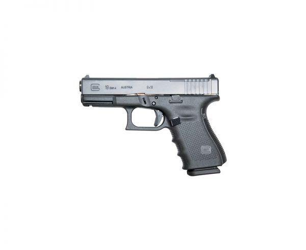 Glock 19 Gen4 M.O.S. Black 9mm 4-inch 15Rd Fixed Sights