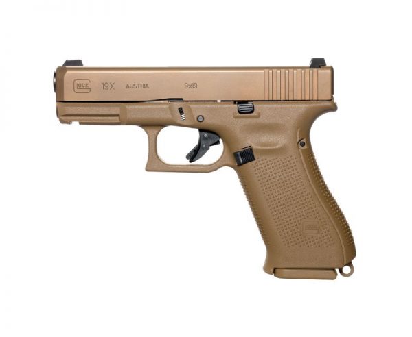 Glock 19X Gen5 9mm 4.01" Barrel 19 RDs Coyote Tan with Night Sights