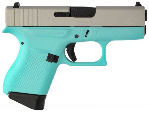 Glock G43 Subcompact Robin's Egg Blue 9mm 3.39" Barrel 6-Rounds Fixed Sights