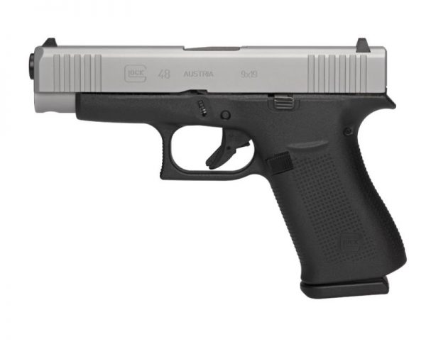 Glock G48 Compact Silver 9mm 4.17-inch 10Rds Fixed Sights