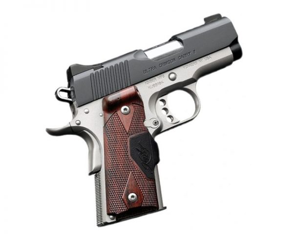 Kimber Ultra Crimson Carry II 45ACP 7 Rd 3 Inch Fixed Sights Two Tone Black/ Stainless Green Laser