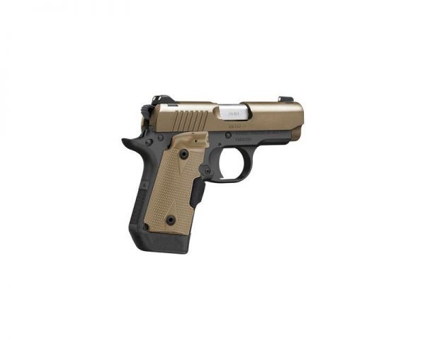 Kimber Micro 9 Desert Tan LG Black / Flat Dark Earth 9mm 3.15-inch 6Rd Crimson Trace Laser Grip