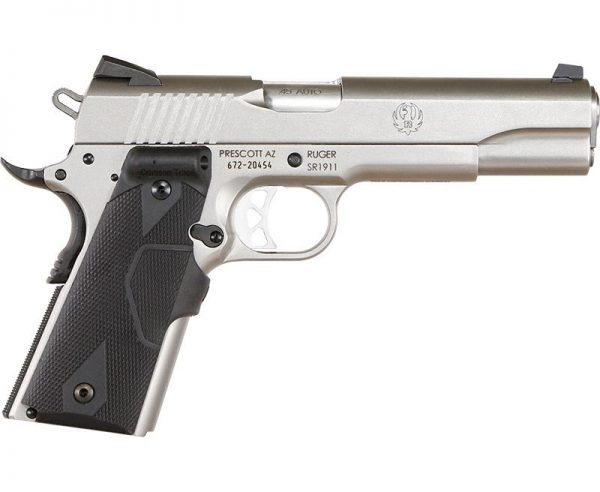 Ruger SR1911 Stainless Steel .45ACP 5-inch 8Rd Crimson Trace Laser Grips