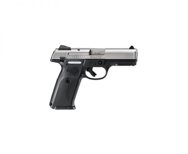 Ruger SR40 Stainless / Black .40 SW 4.14-inch 10Rd