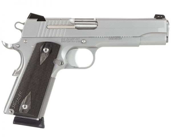 Sig Sauer 1911 Stainless .45 ACP 5-inch 8Rds Siglite Night Sights