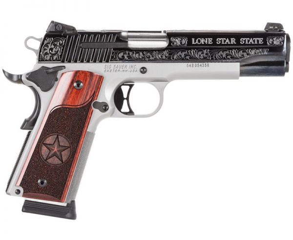 Sig Sauer 1911 Texas Silver Edition Black / Stainless .45 ACP 5-inch 8Rds