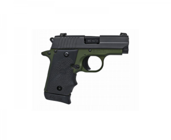 Sig Sauer P938 Army Green / Black 9mm 3-inch 7Rd Siglite Night Sights