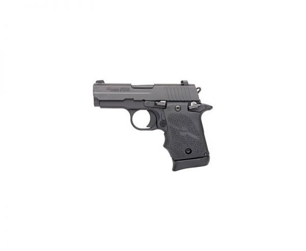 Sig Sauer P938 with Hogue Rubber Grip Black 9mm 3-inch 7Rds Siglite Night Sights