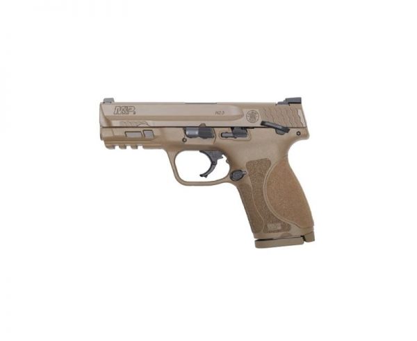 Smith and Wesson M&P9 M2.0 Compact 9mm 4" Barrel 15 RDs Steel White Dot Sights Ambi Safety Flat Dark Earth