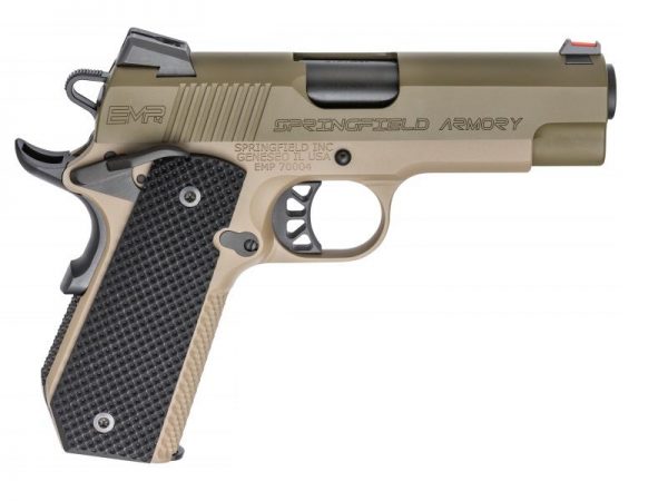 Springfield Armory 1911-A1 EMP Champ LW Carry 9mm 4-inch 9Rds 3-Dot Contrast Sights Flat Dark Earth