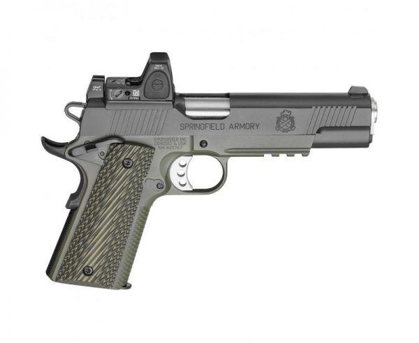 Springfield Armory 1911 Loaded Marine Corps Operator Black / OD Green .45-120 5" Barrel 7-Rounds with RMR