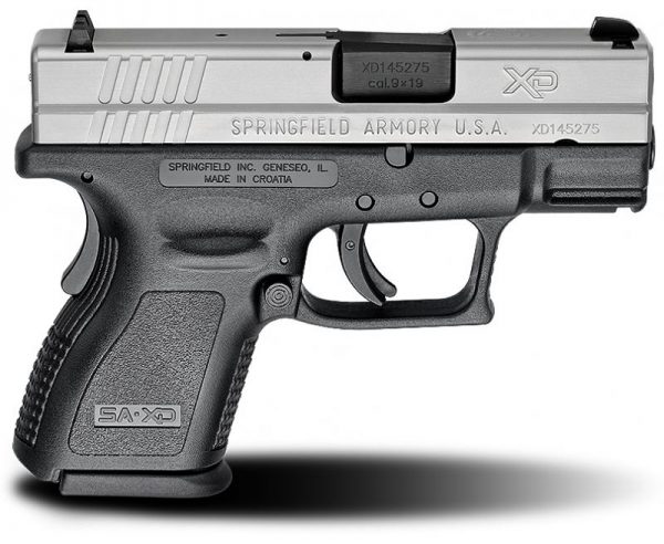 Springfield XD Sub-Compact Essentials Bi-Tone 9mm 3-inch 10Rd