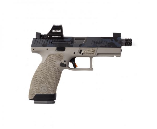 The Gun Co Custom CZ P-10 Compact Type 1 Urban Battle Gray 9mm 4.61" 15 RD with Holosun Reflex Sight