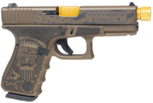 Glock G19 Gen 4 Trump Bronze 9mm 4" TiNi Threaded Barrel 15-Rounds Fixed Sights USA Made - Image 2