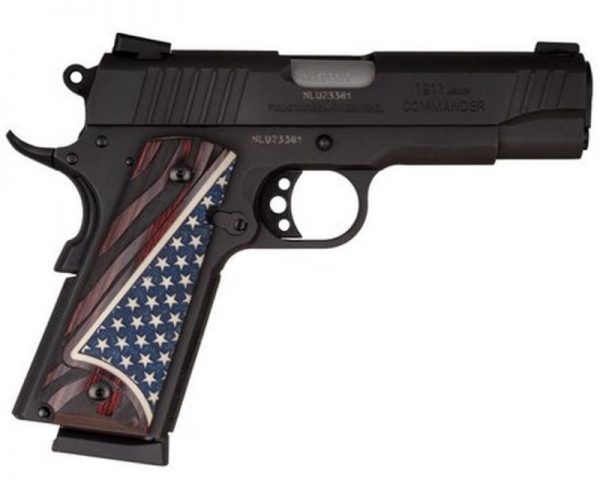 Taurus 1911 Commander Pistol Blue / US Flag Grips .45 ACP 4.25-inch 8Rds