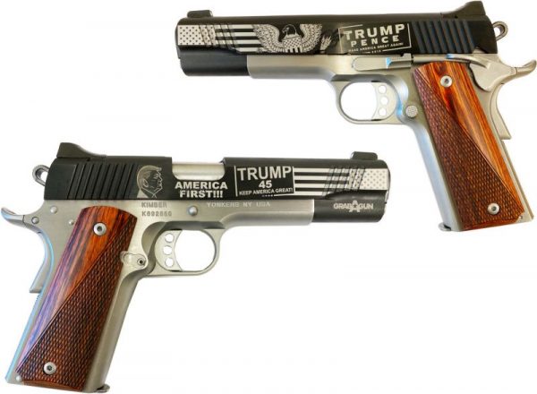 Kimber Custom II Two Tone Black/ Stainless 45ACP 5 Inch 7 Rd Trump / Pence GrabAGun Exclusive