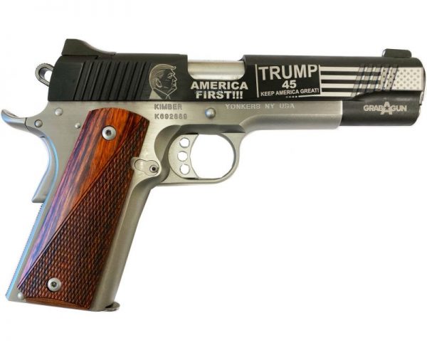 Kimber Custom II Two Tone Black/ Stainless 45ACP 5 Inch 7 Rd Trump / Pence GrabAGun Exclusive - Image 2