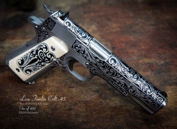 Colt Firearms Series 70 Lisa Tomlin 1911 Stainless / Engraved .45 ACP 5" 8-Round - Image 3