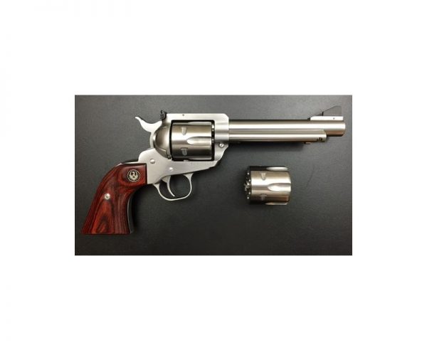 Ruger Blackhawk Flattop Stainless/Wood 357Mag/9mm 5.5-inch 6Rnd 2Cylinders