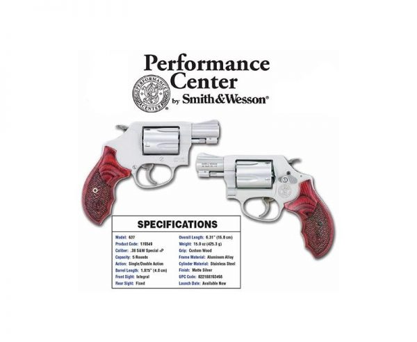 Smith and Wesson 637 Performance Center Stainless .38 SPL 1.825-inch 5Rd TALO Exclusive