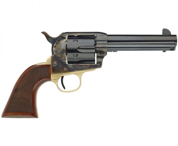 Taylor's & Company Taylors 1873 Ranch Hand 357 Magnum 4.75" 6 Rounds Checkered Walnut Blued