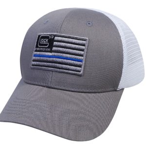 Glock Blue Line Hat Snapback White / Grey