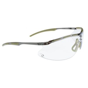 Radians Bravo Ballistic Rated Metal Half Frame Shooting Glasses Clear Lens