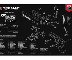 TekMat Original Cleaning Mat 11×17″ with Sig P320 Diagram