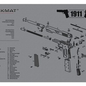 TekMat Original Cleaning Mat Gray 11×17″ with 1911 Diagram