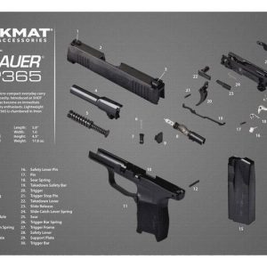 TekMat Original Cleaning Mat 11×17″ with Sig P365 Diagram