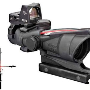 Trijicon 4×32 ACOG Dual Illum Red Crosshair .223 Reticle w/Colt Knob Mount – LED 3.25 MOA Red Dot RMR Type 2