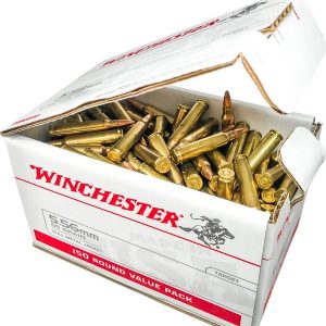 Winchester USA White Box Brass 5.56 NATO 55-Grain 150-Rounds FMJ