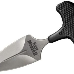 Cold Steel Safe Maker II Push Knife – 3.25″ Plain Dagger Blade with Sheath
