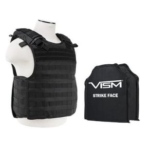 NcStar QR Plate Carrier Vest with 10X12 Inch Soft Panels Black