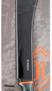 Outdoor Life Camp Machete – 11″ Plain Black Blade