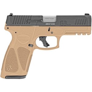 Taurus G3 Flat Dark Earth 9mm 4″ Barrel 17-Rounds Black Slide