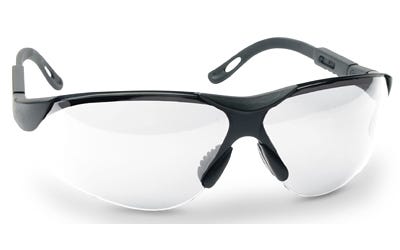 Walkers Game Ear Elite Shooting Glasses Clear Lens / Black Frame