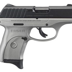 Ruger EC9s Pistol Silver/Black 9mm 3.12″ Barrel 7-Rounds Fixed Sights